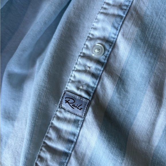 Rails Julian Raw Block Stripe Shirt Dress Size M - Picture 7 of 11